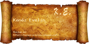 Kenéz Evelin névjegykártya